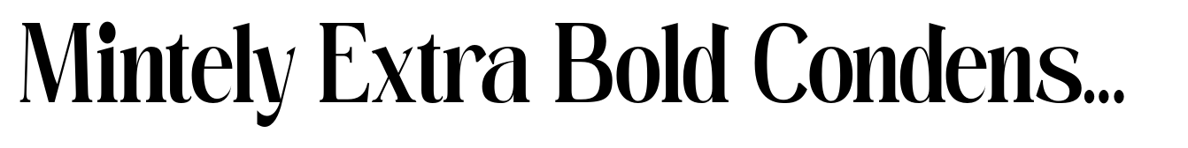 Mintely Extra Bold Condensed